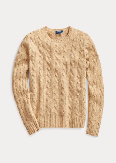 Dámské Svetr Polo Ralph Lauren Cable Vlna Crewneck - 04792-QJKE